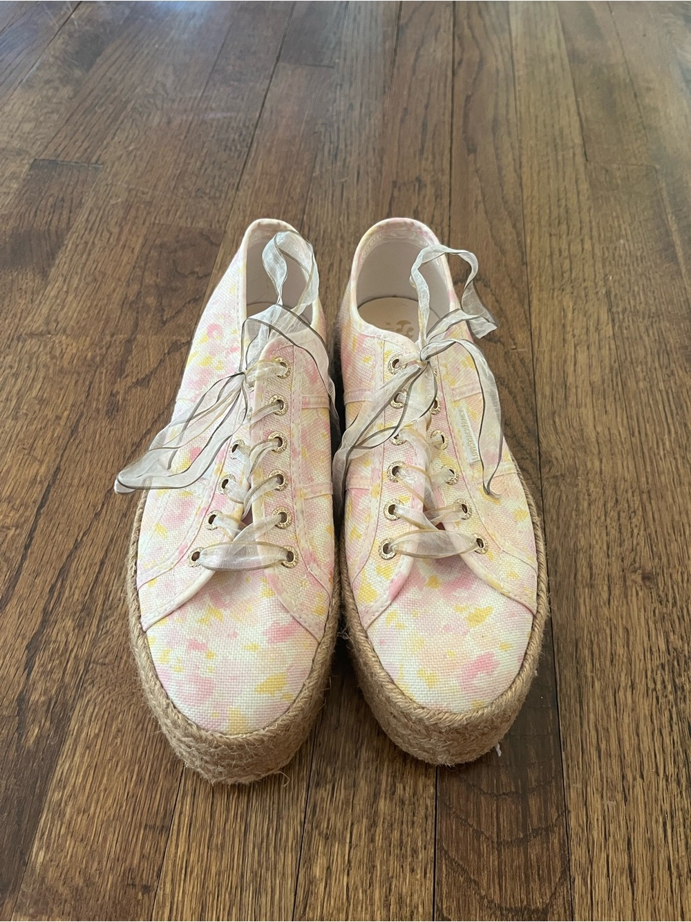 Superga x LoveShackFancy Espadrille Platform Sneakers, 9.5 - Picture 3 of 8
